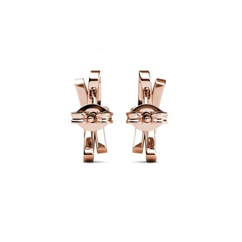 Boucles d'oreilles Luminous Bow - Or Rosé et Cristal