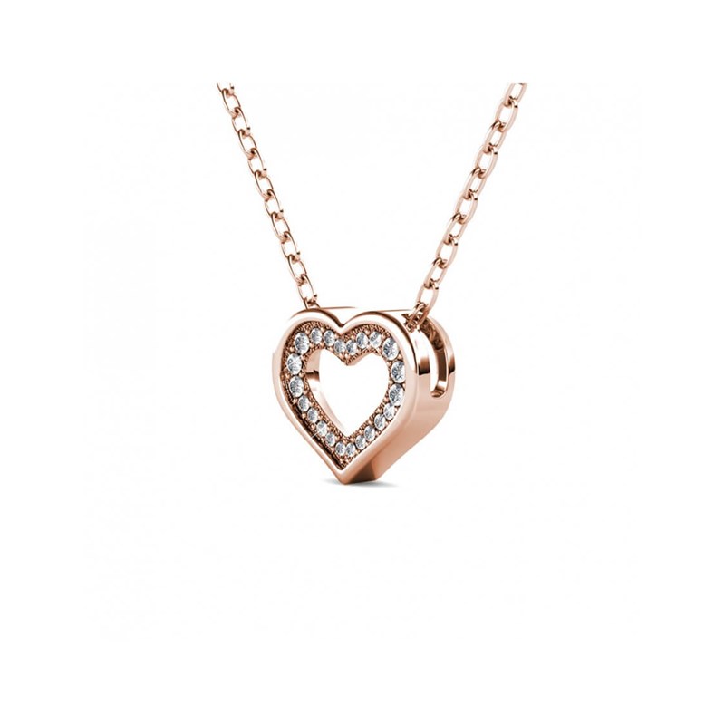 Collier Zeal - Or Rosé et Cristal - vue 2