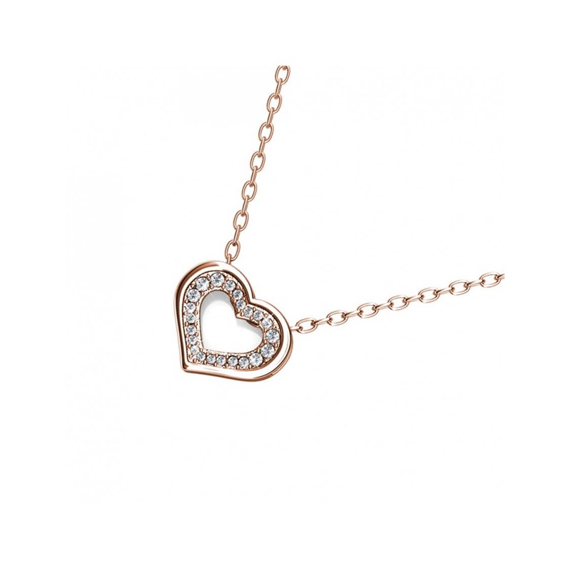 Collier Zeal - Or Rosé et Cristal - vue 3