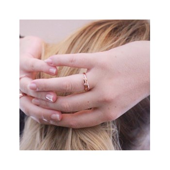 Bague Luminous Bow - Or Rosé et Cristal