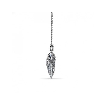 Pendentif Cheery heart - Argenté et Cristal