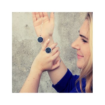Bague Océan - Argenté et Bleu