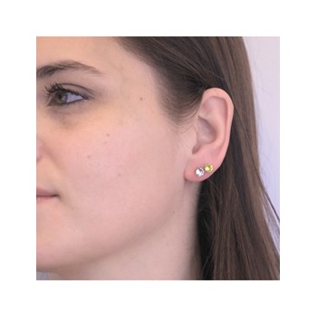 Birth Stone Novembre earrings - Silver and Yellow