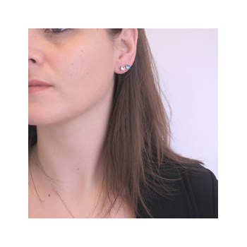 Boucles d'oreilles Birth Stone Décembre - Argenté et Bleu