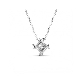 Pendentif Roxy - Argenté et Cristal
