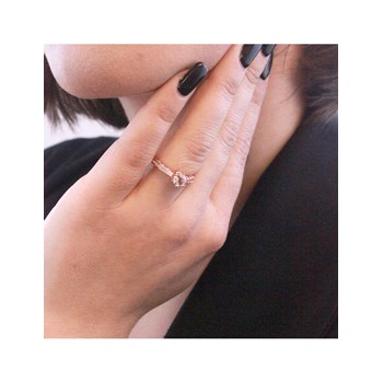 Bague Destiny - Or Rosé et Cristal