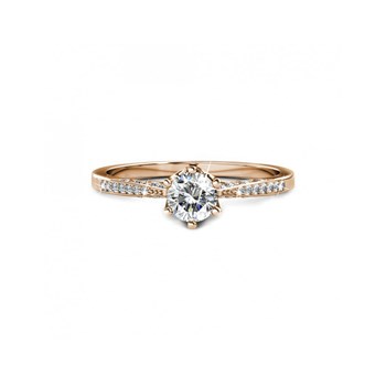 Bague Destiny - Or Rosé et Cristal