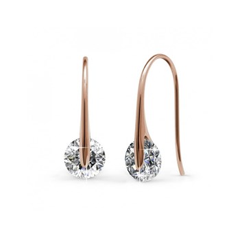 Classy Earrings - Rose Gold and Crystal