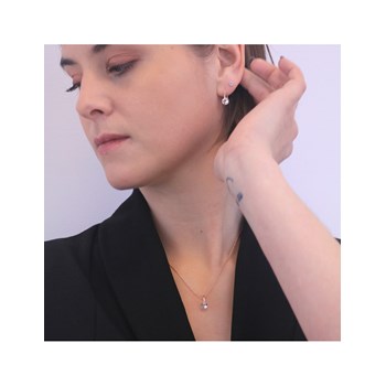 Classy Earrings - Rose Gold and Crystal