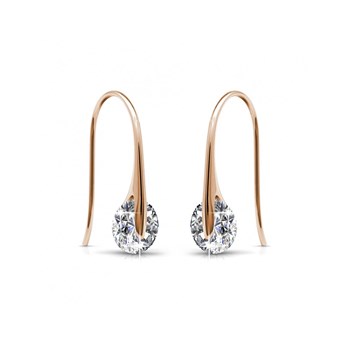 Classy Earrings - Rose Gold and Crystal