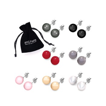 7 Days Colorful Pearl Earrings - Silver and Multi