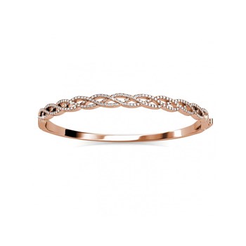 Bracelet Braided  - Or Rosé et Cristal