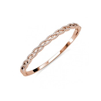 Bracelet Braided  - Or Rosé et Cristal