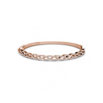 Bracelet Braided  - Or Rosé et Cristal