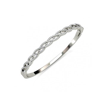 Bracelet Braided  - Argenté et Cristal