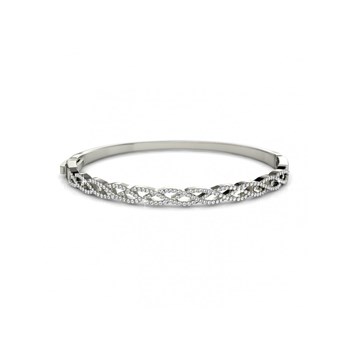 Bracelet Braided  - Argenté et Cristal