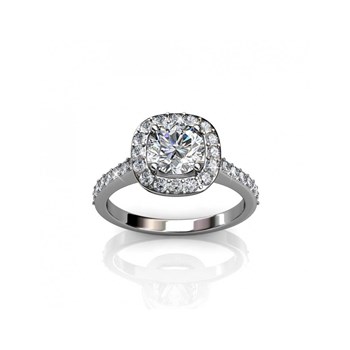 Bague Cushy - Argenté et Cristal