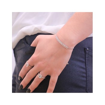 Bague Cushy - Argenté et Cristal