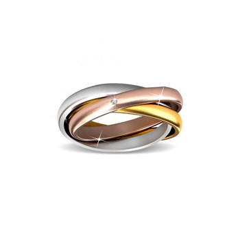 Bague 3 Realms - Argenté et Cristal