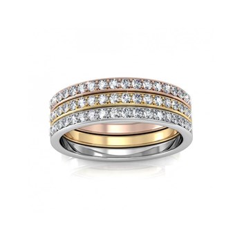 Bague Trinity - Argenté et Multi