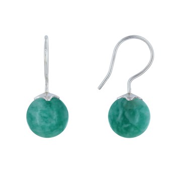 925 Sterling Silver Earrings Amazonite Beads