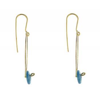 Boucles d'Oreilles Créoles en Laiton Pâte de Verre - Classics