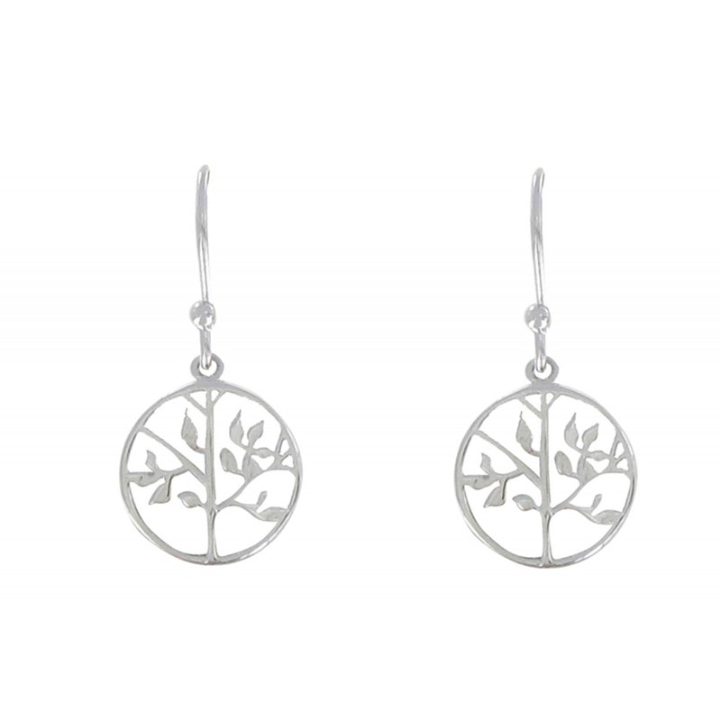 Boucles d'Oreilles Argent 925 Rhodié Arbre de Vie - vue 3