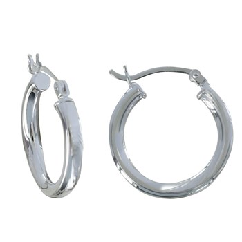 Boucles d'Oreilles Argent 925 Petites Créoles Rondes 2cm