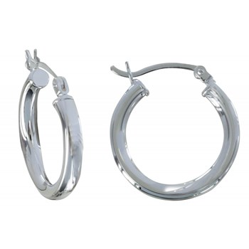 Boucles d'Oreilles Argent 925 Petites Créoles Rondes 2cm