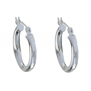 Boucles d'Oreilles Argent 925 Petites Créoles Rondes 2cm