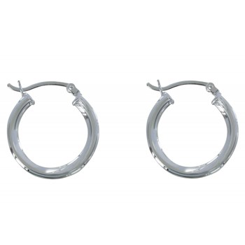 Boucles d'Oreilles Argent 925 Petites Créoles Rondes 2cm