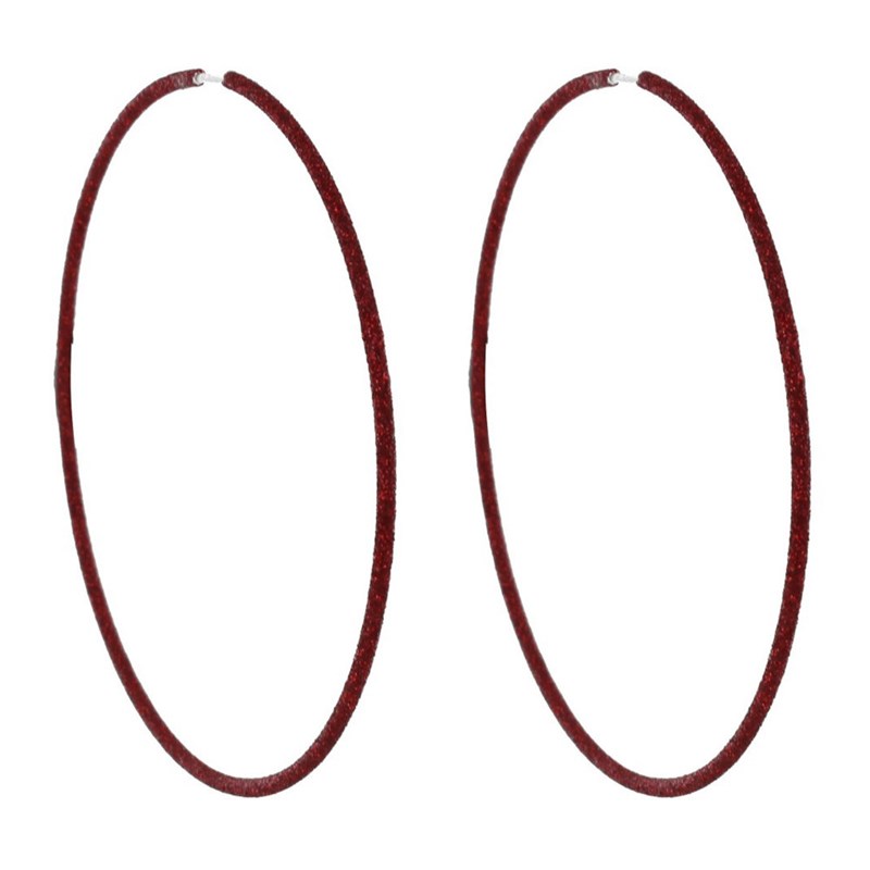Boucles d'Oreilles Argent 925 Très Grandes Créoles Paillettes - Classics - vue 2