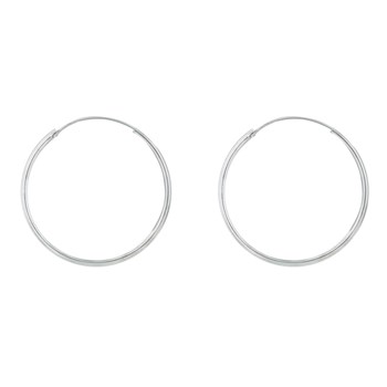 Boucles d'Oreilles Argent 925 Fines Créoles 3cm