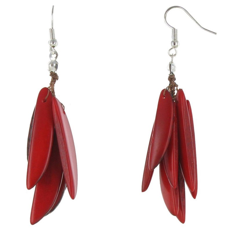 Boucles d'Oreilles Flamme en Tagua - Classics
