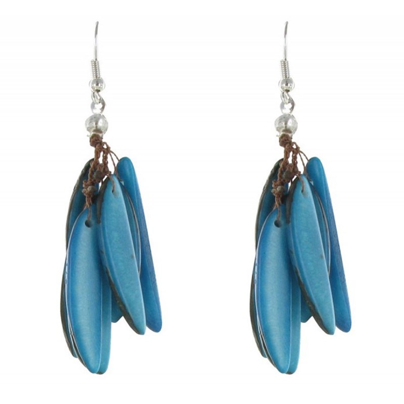 Boucles d'Oreilles Flamme en Tagua - Classics - vue 2