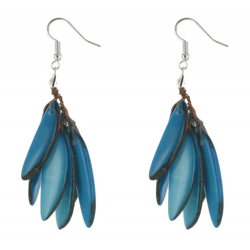 Boucles d'Oreilles Flamme en Tagua - Classics - vue 3