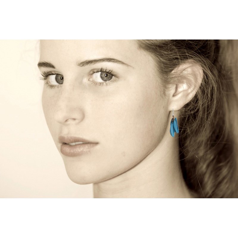 Boucles d'Oreilles Flamme en Tagua - Classics - vue 4