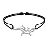 Bracelet Argent Salamandre Lien Noir - vue V1