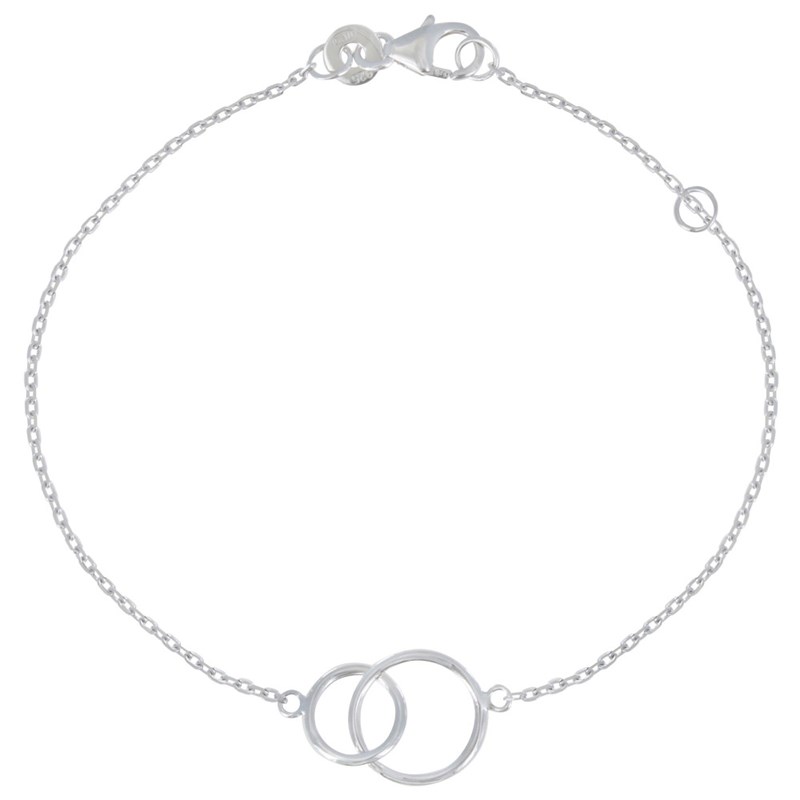 Bracelet Argent 925 Deux Cercles - Petit Modèle
