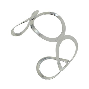Bracelet Argent 925 Manchette Quatre Anneaux