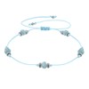 Bracelet Lien Cinq Perles Facettées de Larimar - Bleu ciel - vue V1