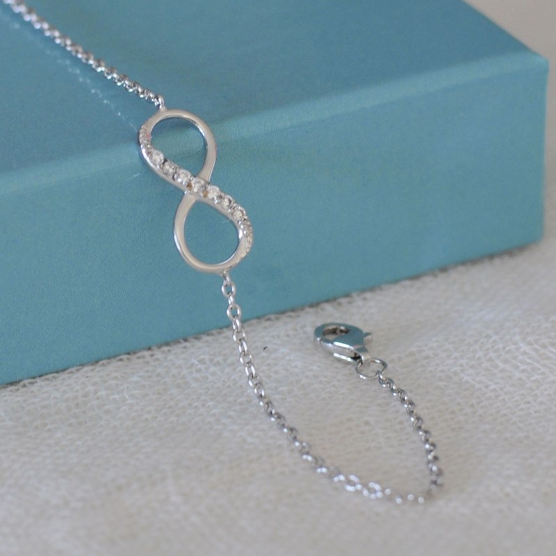 Bracelet Argent 925 Infini et Strass - vue 4