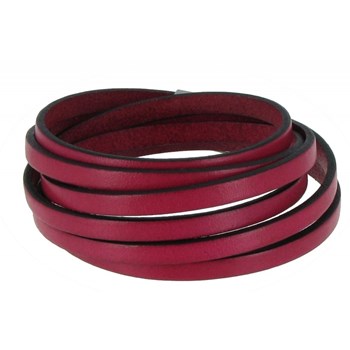 Bracelet Cuir et Fermoir Acier Inoxydable - Colors - Fuchsia