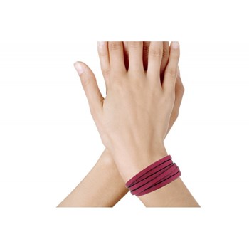 Bracelet Cuir et Fermoir Acier Inoxydable - Colors - Fuchsia
