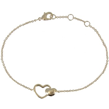 Bracelet Plaqué Or Deux Coeurs