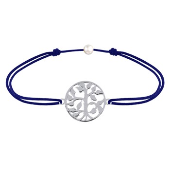 Bracelet Lien Arbre de Vie Argent 925 - Bleu