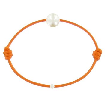 Bracelet La Perle de Culture Blanche des Poulettes - Classics - Orange