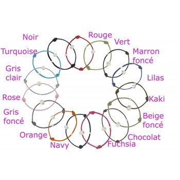 Bracelet La Perle de Culture Blanche des Poulettes - Classics - Orange