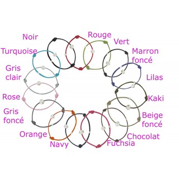 Bracelet Enfant La Perle Blanche des Petites Poulettes - Classics - Noir