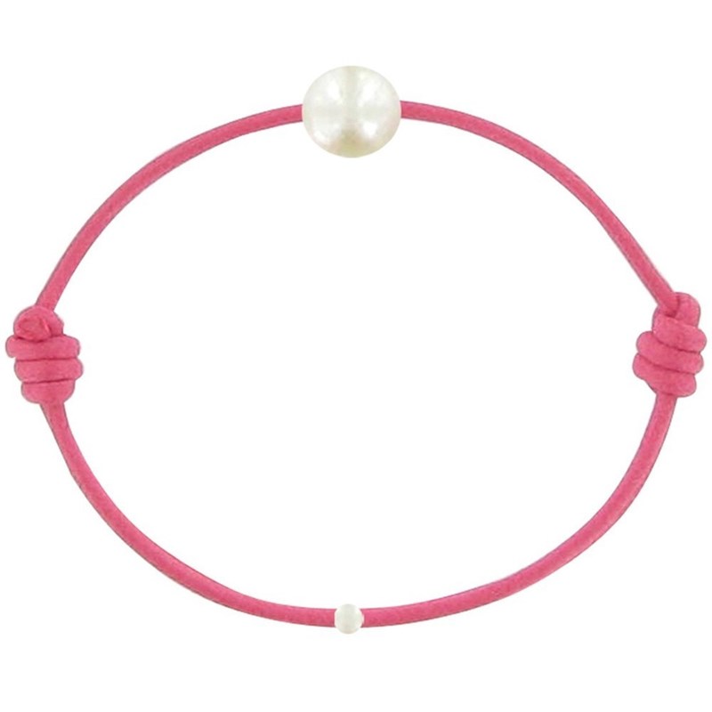 Bracelet Enfant La Perle Blanche des Petites Poulettes - Classics - Fuchsia